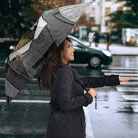 Cat Girl With A Pearl Earring Newspaper Umbrella Made By Human Handmade Mixed Media Pop Art