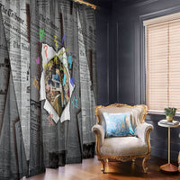 Cat Girl With A Pearl Earring Newspaper Window Curtain Made By Human Handmade Mixed Media Pop Art