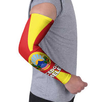 Macedonia Arm Sleeves with National Emblem and Sunburst Flag Design - Wonder Print Shop
