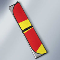 Macedonia Auto Sun Shade with National Emblem and Sunburst Flag Design - Wonder Print Shop