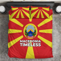 Macedonia Bedding Set with National Emblem and Sunburst Flag Design - Wonder Print Shop