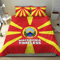 Macedonia Bedding Set with National Emblem and Sunburst Flag Design - Wonder Print Shop