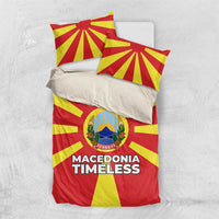 Macedonia Bedding Set with National Emblem and Sunburst Flag Design - Wonder Print Shop