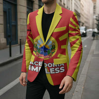 Macedonia Blazer with National Emblem and Sunburst Flag Design - Wonder Print Shop
