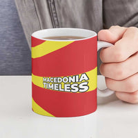 Macedonia Ceramic Mug with National Emblem and Sunburst Flag Design - Wonder Print Shop