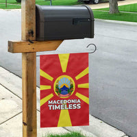 Macedonia Garden Flag with National Emblem and Sunburst Flag Design - Wonder Print Shop