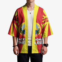 Macedonia Kimono with National Emblem and Sunburst Flag Design - Wonder Print Shop