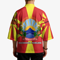 Macedonia Kimono with National Emblem and Sunburst Flag Design - Wonder Print Shop