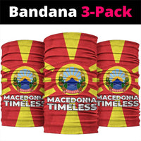 Macedonia Neck Gaiter with National Emblem and Sunburst Flag Design TS04