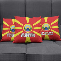 Macedonia Pillow Cover with National Emblem and Sunburst Flag Design - Wonder Print Shop