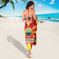 Macedonia Sarong with National Emblem and Sunburst Flag Design - Wonder Print Shop