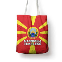 Macedonia Tote Bag with National Emblem and Sunburst Flag Design - Wonder Print Shop