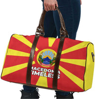Macedonia Travel Bag with National Emblem and Sunburst Flag Design - Wonder Print Shop