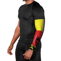 Macedonia Arm Sleeves with Howling Wolf and Sunset Forest Design - Wonder Print Shop