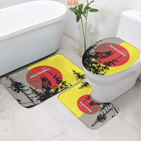 Macedonia Bathroom Set with Howling Wolf and Sunset Forest Design - Wonder Print Shop