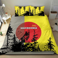 Macedonia Bedding Set with Howling Wolf and Sunset Forest Design - Wonder Print Shop