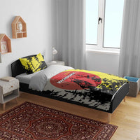 Macedonia Bedding Set with Howling Wolf and Sunset Forest Design - Wonder Print Shop