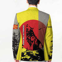 Macedonia Blazer with Howling Wolf and Sunset Forest Design - Wonder Print Shop
