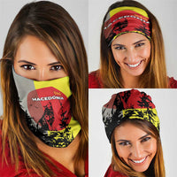 Macedonia Neck Gaiter with Howling Wolf and Sunset Forest Design TS04