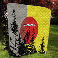 Macedonia Quilt with Howling Wolf and Sunset Forest Design - Wonder Print Shop