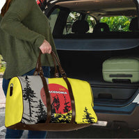 Macedonia Travel Bag with Howling Wolf and Sunset Forest Design - Wonder Print Shop