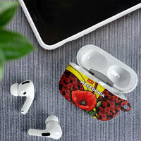 Macedonia AirPods Case with Red Poppy Flower and Curved Panel Design - Wonder Print Shop