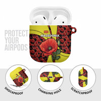 Macedonia AirPods Case with Red Poppy Flower and Curved Panel Design - Wonder Print Shop