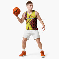 Macedonia Basketball Jersey with Red Poppy Flower and Curved Panel Design - Wonder Print Shop