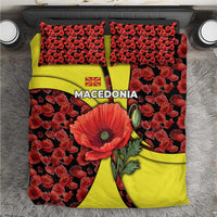 Macedonia Bedding Set with Red Poppy Flower and Curved Panel Design - Wonder Print Shop