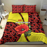 Macedonia Bedding Set with Red Poppy Flower and Curved Panel Design - Wonder Print Shop