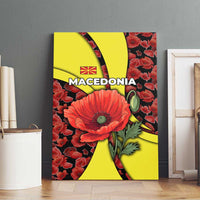 Macedonia Canvas Wall Art with Red Poppy Flower and Curved Panel Design - Wonder Print Shop