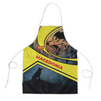 Macedonia Apron with Forest Wolf and Sunset Silhouette Design - Wonder Print Shop
