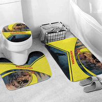 Macedonia Bathroom Set with Forest Wolf and Sunset Silhouette Design - Wonder Print Shop