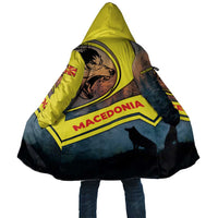 Macedonia Cloak with Forest Wolf and Sunset Silhouette Design - Wonder Print Shop