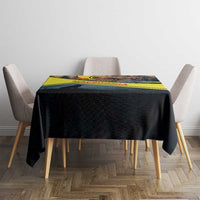 Macedonia Tablecloth with Forest Wolf and Sunset Silhouette Design - Wonder Print Shop