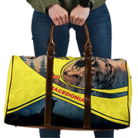 Macedonia Travel Bag with Forest Wolf and Sunset Silhouette Design - Wonder Print Shop