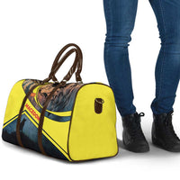 Macedonia Travel Bag with Forest Wolf and Sunset Silhouette Design - Wonder Print Shop