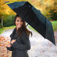 Macedonia Umbrella with Forest Wolf and Sunset Silhouette Design - Wonder Print Shop