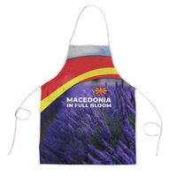 Macedonia Apron with Lavender Field and Bloom Curve Design - Wonder Print Shop