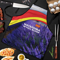 Macedonia Apron with Lavender Field and Bloom Curve Design - Wonder Print Shop