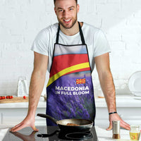Macedonia Apron with Lavender Field and Bloom Curve Design - Wonder Print Shop