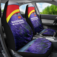 Macedonia Car Seat Cover with Lavender Field and Bloom Curve Design - Wonder Print Shop
