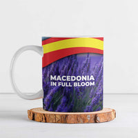 Macedonia Ceramic Mug with Lavender Field and Bloom Curve Design - Wonder Print Shop