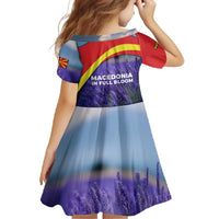Macedonia Family Matching Mermaid Dress and Hawaiian Shirt with Lavender Field and Bloom Curve Design - Wonder Print Shop