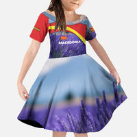 Macedonia Family Matching Tank Maxi Dress and Hawaiian Shirt with Lavender Field and Bloom Curve Design - Wonder Print Shop