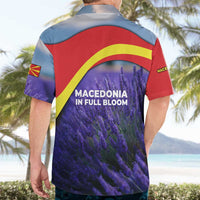 Macedonia Hawaiian Shirt with Lavender Field and Bloom Curve Design - Wonder Print Shop