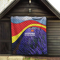 Macedonia Quilt with Lavender Field and Bloom Curve Design - Wonder Print Shop
