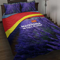 Macedonia Quilt Bed Set with Lavender Field and Bloom Curve Design - Wonder Print Shop