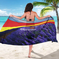 Macedonia Sarong with Lavender Field and Bloom Curve Design - Wonder Print Shop