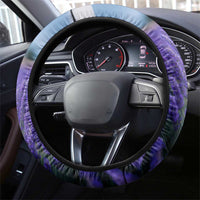 Macedonia Steering Wheel Cover with Lavender Field and Bloom Curve Design - Wonder Print Shop